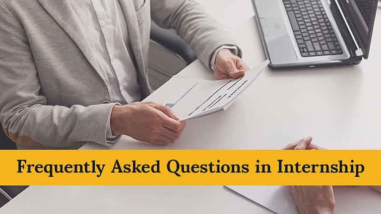 Frequently Asked Questions in Internship : Are you a Fresher and don’t ...